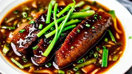 Qinhuangdao City Braised Sea Cucumber with Garlic and Scallions - A Delicate Symphony of Umami and Sweet Aromas!